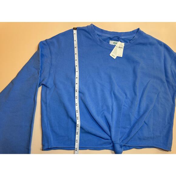 NWT Aerie Cropped Knot-Front Top Blue Size S - Picture 5 of 6